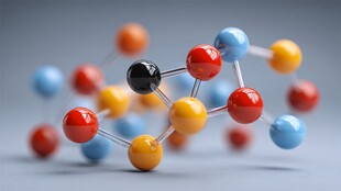 多彩分子结构模型展示