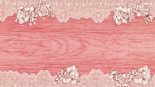 粉色木纹花边花卉背景图
