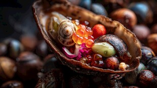 创意贝壳美食拼盘