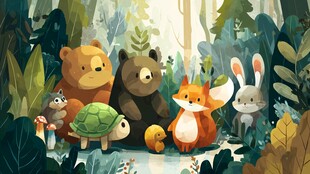 森林里的动物小伙伴们