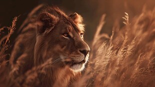 草原雄狮 尽显王者风范