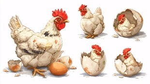 母鸡破壳成长过程组图