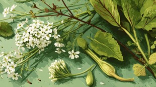 清新植物花卉静物组合