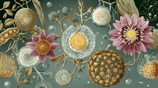 微观世界的奇妙花卉与生物