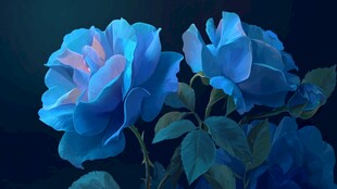 梦幻蓝玫瑰绽放