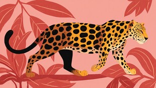 漫步丛林的花豹