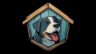 狗窝中的可爱狗狗头像