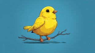 枝头小黄鸟