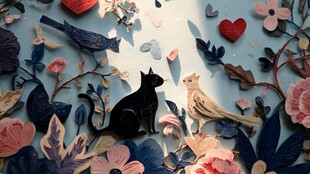 黑猫与小鸟的梦幻花境