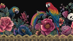 梦幻花鸟图案 绚丽自然风情