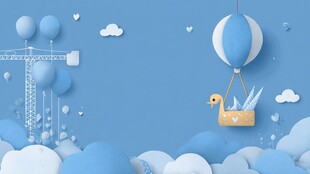 梦幻蓝空下的热气球之旅