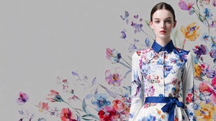 花漾华服模特优雅身姿