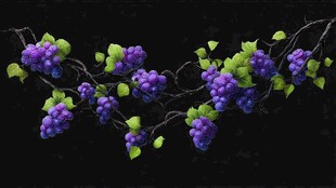 紫色葡萄藤装饰图