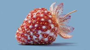 梦幻珍珠草莓特写