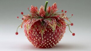 梦幻草莓艺术品