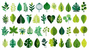 多样绿叶素材集合