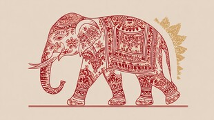 印度风装饰大象图案