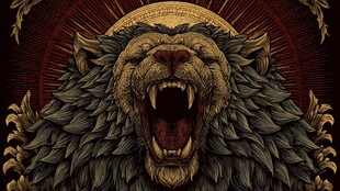 咆哮雄狮的神秘艺术图腾