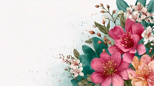 花卉水彩画 清新浪漫角落