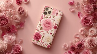 浪漫花卉手机壳与玫瑰环绕