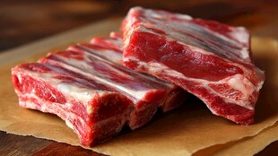 新鲜生牛肉排骨诱人呈现