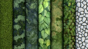 多样绿植纹理背景素材