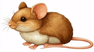 可爱小老鼠插画形象