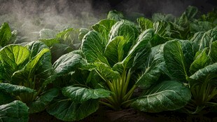 鲜嫩青菜生机盎然