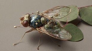 金属装饰艺术风苍蝇摆件