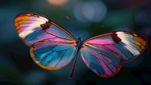 梦幻炫彩蝴蝶特写