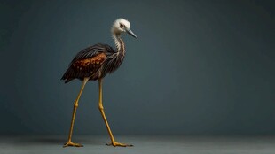 优雅蓑羽鹤 身姿挺拔