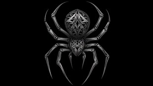 暗黑酷炫花纹蜘蛛图案