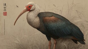 朱鹮 优雅身姿尽显自然之美