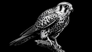 站在枝头的斑点鹰