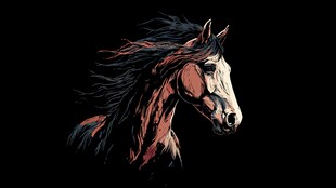 奔腾骏马的独特艺术形象