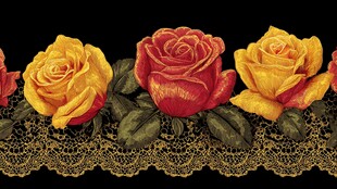 玫瑰蕾丝花边装饰图案