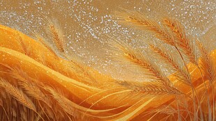 金色麦浪 梦幻田园风光