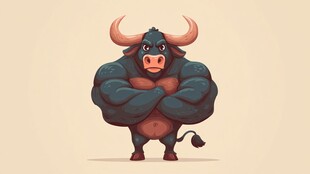 强壮公牛卡通形象