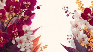 多彩兰花花卉美丽绽放