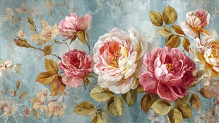 浪漫花卉背景图