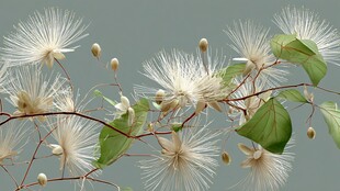 银合欢花枝特写