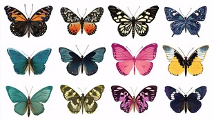 多彩蝴蝶集合展示