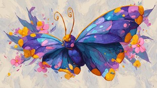 梦幻彩蝶绽放绚丽之美