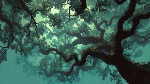 梦幻森系古树奇幻景象