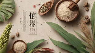 传统谷物展示 自然风画面