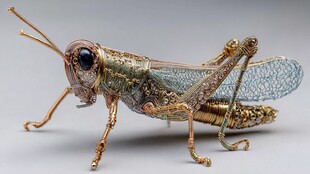 精致金属质感仿真蝗虫摆件