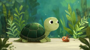 海龟与小鱼的水下奇遇