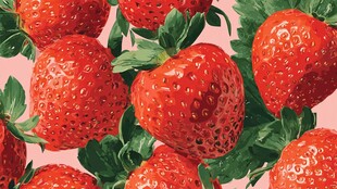 草莓图案 鲜艳欲滴的甜蜜