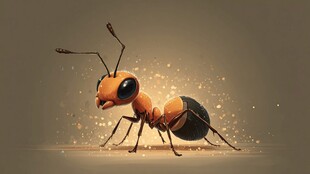 可爱萌趣的拟人化小蚂蚁