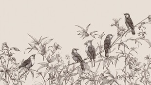 枝头群鸟绘就自然景致